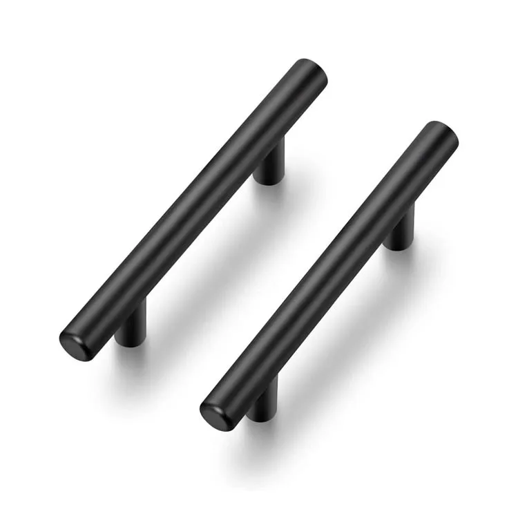 Aluminium profile Solid Metal Hardware Furniture Kitchen door pull handle matt black gold knob 1meter T bar Cabinet handles