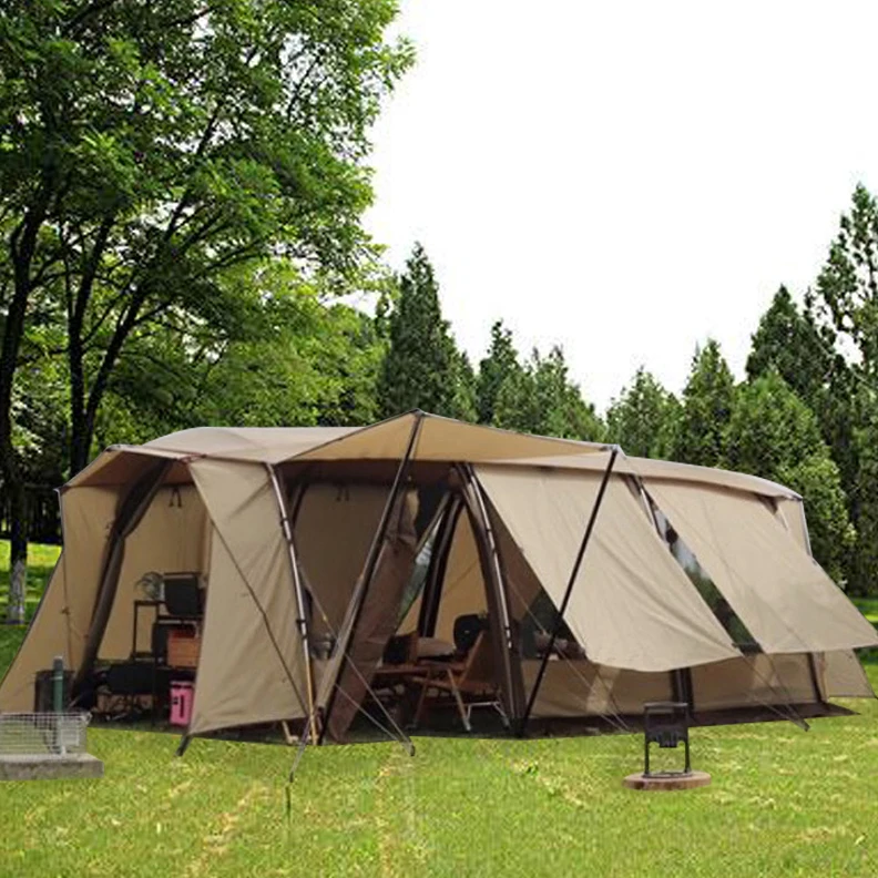 customized canvas trade 2 3 4 Man waterproof Family foldable tent camping outdoor tents waterproof bubble camp tent