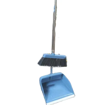 wholesale custom home dustpan set stainless stand extendable broom& dustpan suit non-stick hair sweeping  magic broom