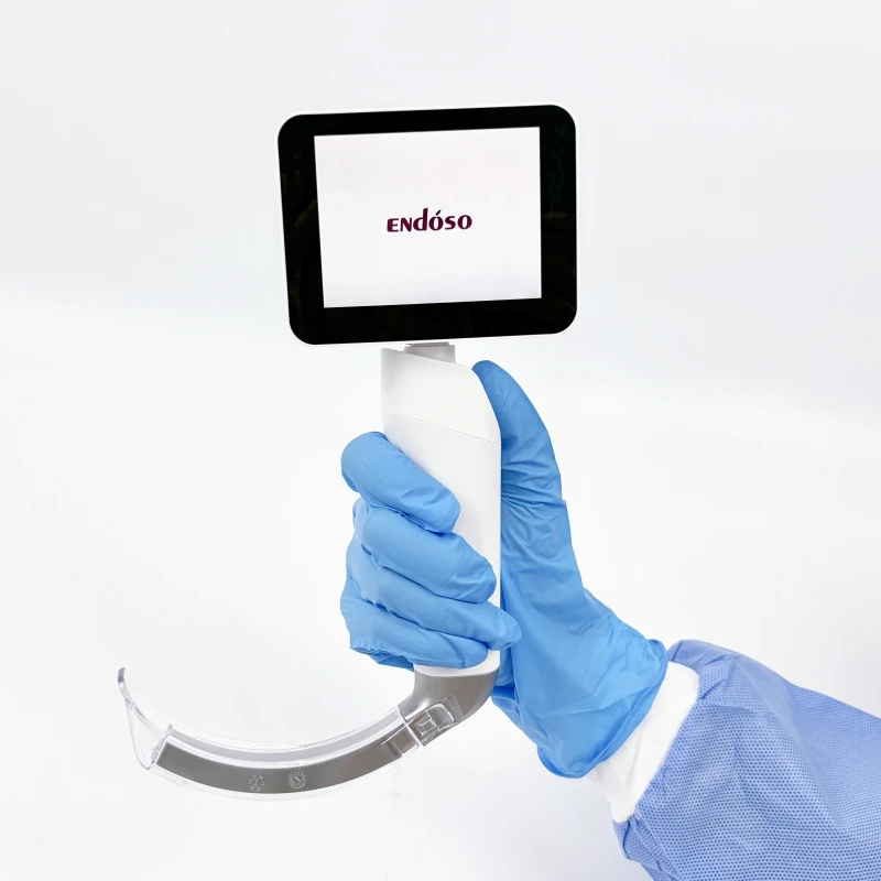 Endoso Manufacturer Medical Video Laryngoscope Surgical Endoscope set with 3.5 inch monitor and price