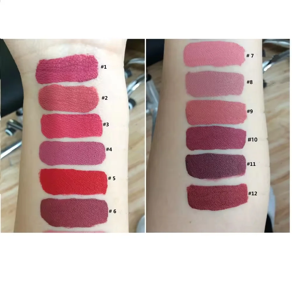 Waterproof Lipgloss Matte Liquid Lipstick Makeup Set Women Multi Colors Lip Gloss Kit Moisturizing Long Lasting Lipsticks