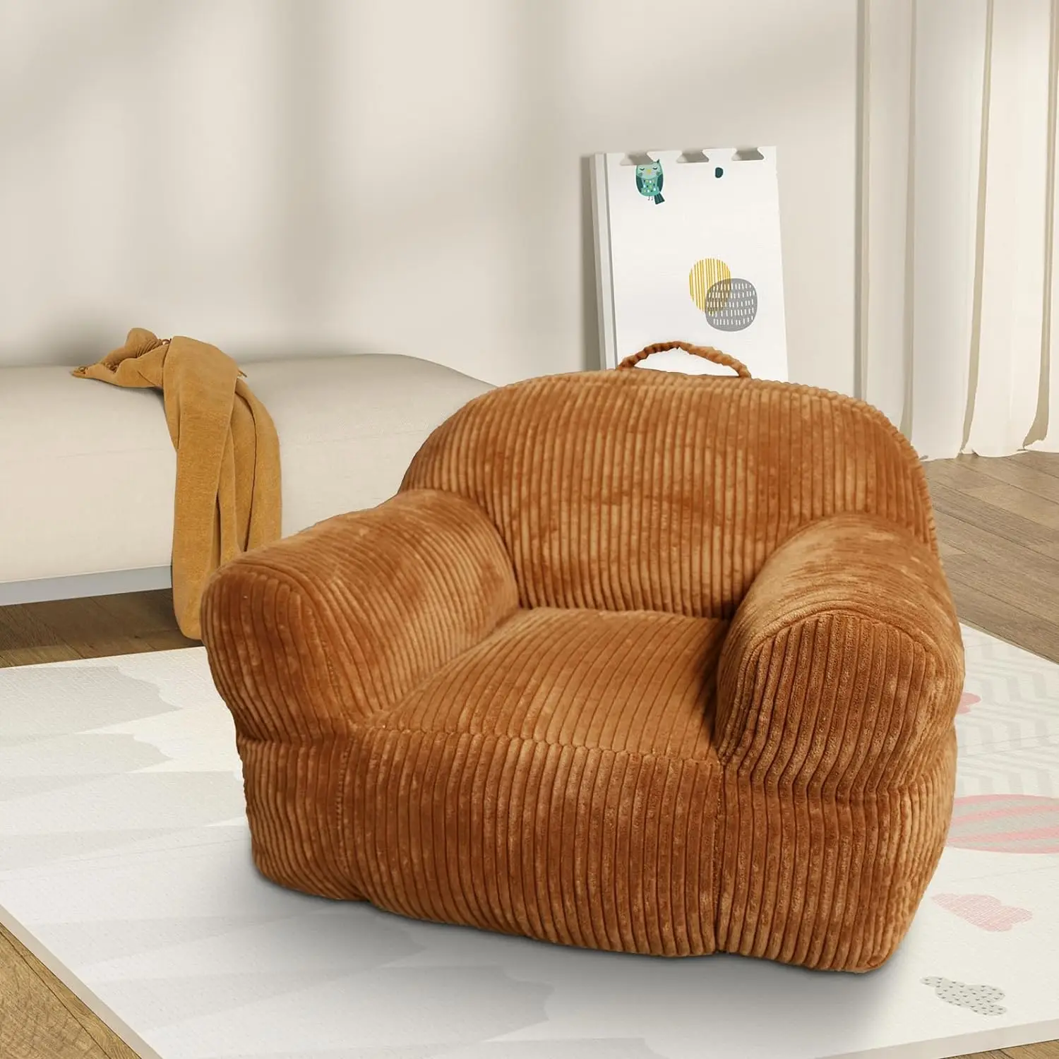 Ultra Soft Bean Bag Sofa Chair for Kids Contemporary Design Reading Couch Lazy Sofa for Living Room to go sofa