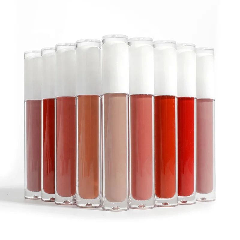 lip painting vegan cosmetics clear tube lipgloss, matte velvet nude liquid lipstick private label lip gloss