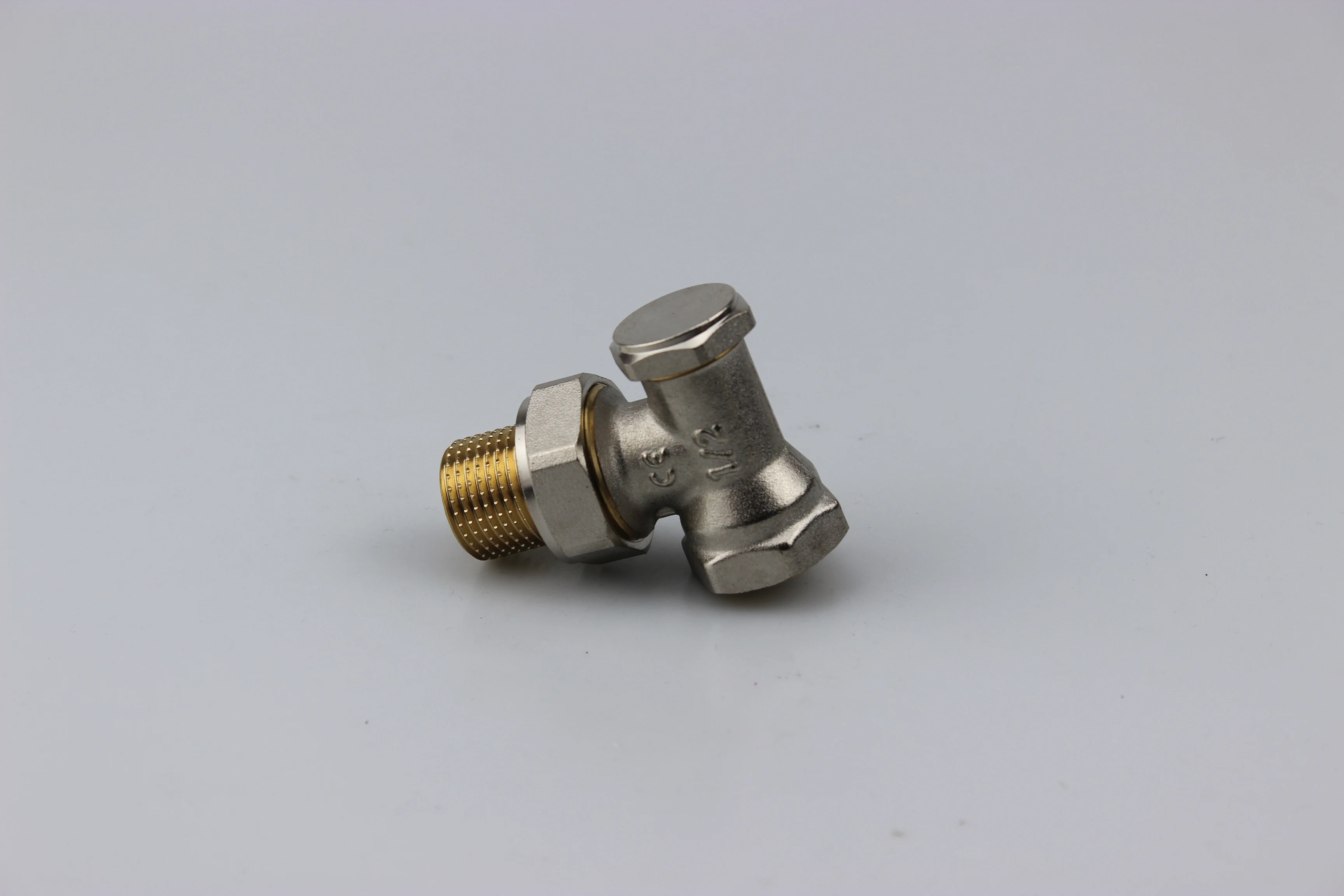 Brass Angle Thermostatic Valve Radiator For Heating Manual with Nickel Plated