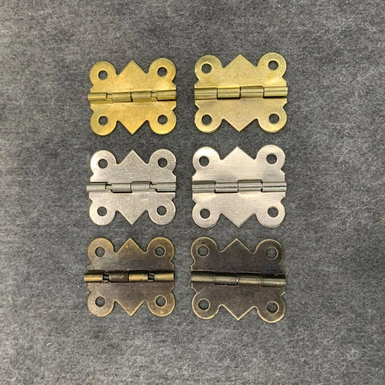 Hinges 24X21MM Small Butterfly Furniture Hinge Box Small Small Hardware Decorative Metal for Wooden Kitchen Cabinet Wood