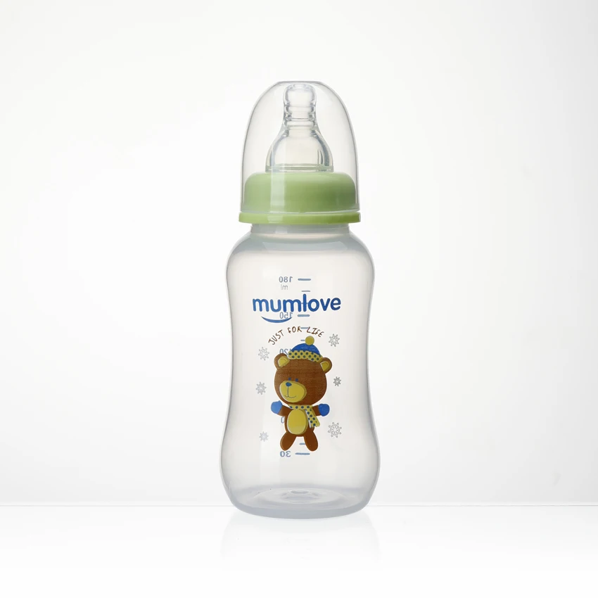 Mumlove 180 мл 6 унций BPA бесплатно пищевой пластик pp/pc забавная мини-бутылочка для молока новорожденных детская бутылочка кормления
