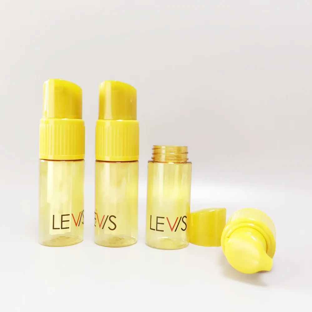 In Stock!! 60ml 2oz Plastic Clear Round Dry Powder Bottle Container with Cap