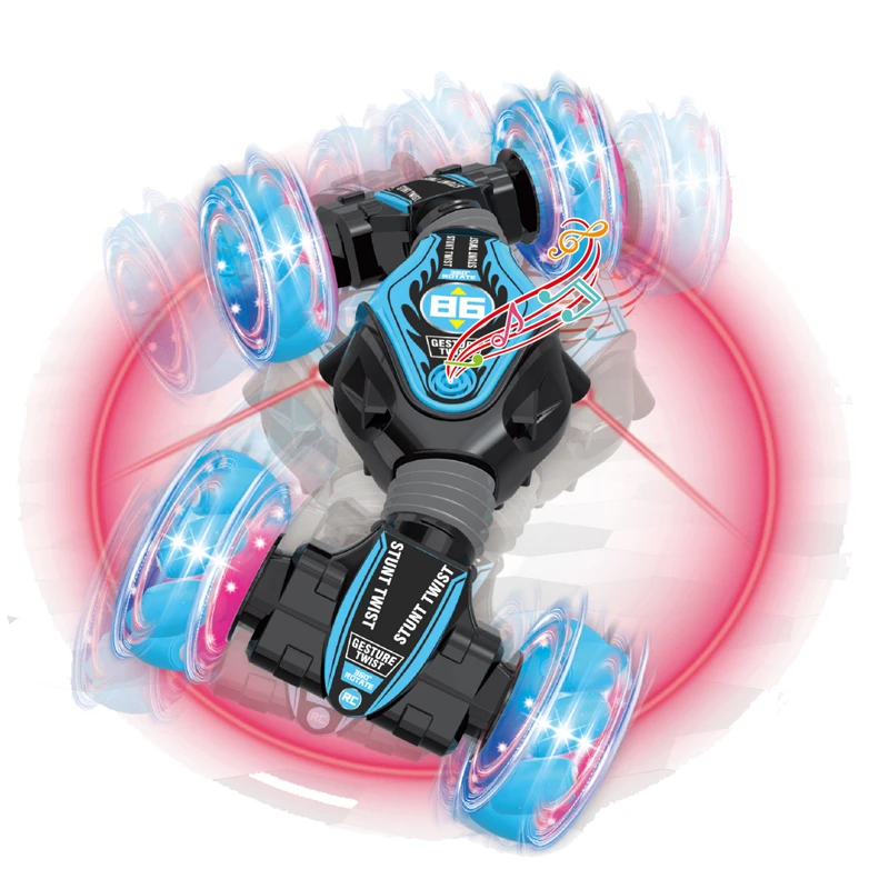4Wd 2.4G Remo Libra Car 4 Wheel Light Music Toys Remote Control Ca Rc Stunt Car Gesture Sensing