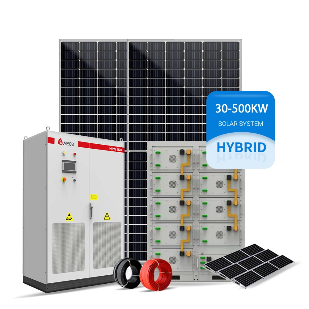 Atess Hybrid Solar Inverter 30Kw 50Kw 100Kw 120Kw 150Kw All In One Industrial Container Energy Storage Power Battery System