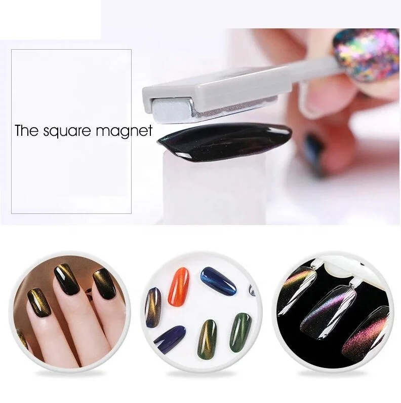 Magical Magnet Board Painting Gel Tool Double Headed 3D UV Gel nail Cat Eye Magnet with Strong Effect for nail salon