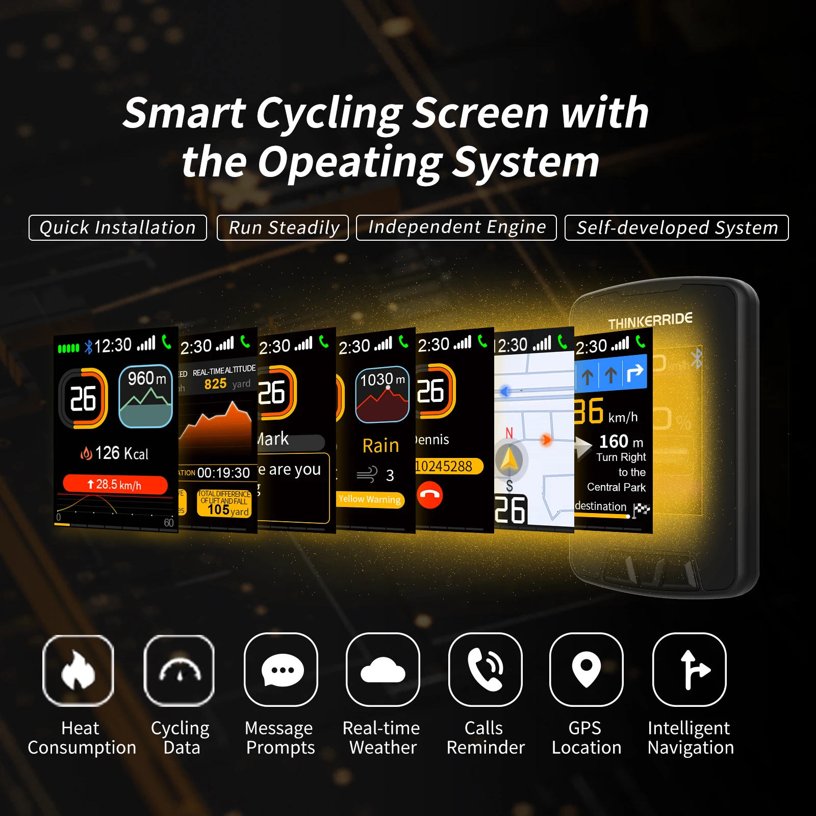Factory wholesale waterproof phone Connected bike Navigator for electric scooter interconnected navigation computer