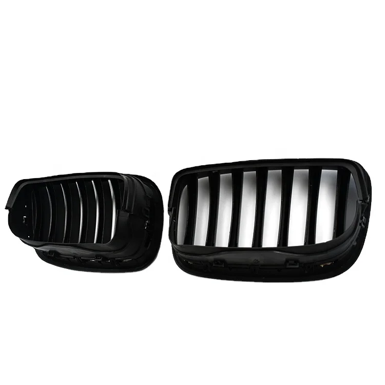 PORBAO Auto Headlight Shine Black Single Line Car Front Grille for X5/E70