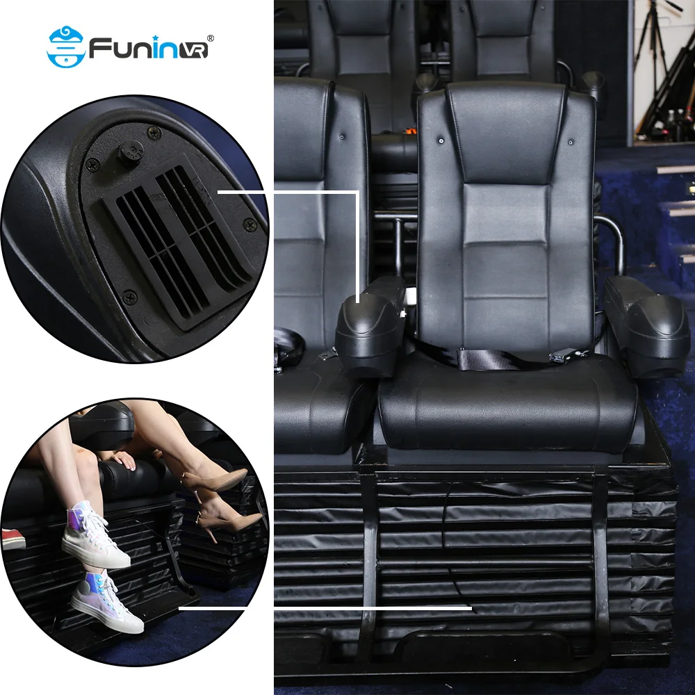 Amusement Park 5D Cinema Projector Virtual Reality Simulator 9d Movie Cinema Seat 9d VR Cinema 5d Screen Simulator