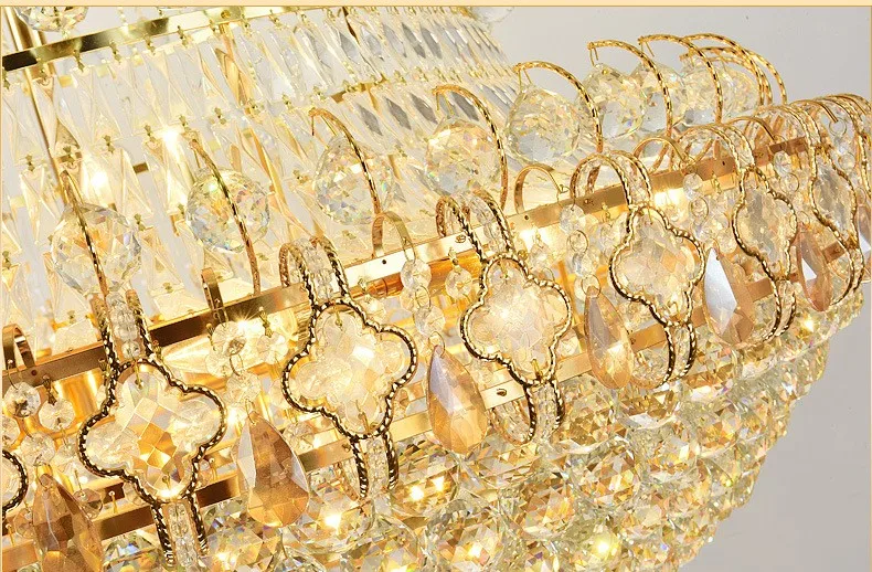 JYLIGHTING Luxury Crystal Chandelier High Quality Ceiling Hanging Lamps for Hotel Villa Mosque Stylish Glass Body Lights