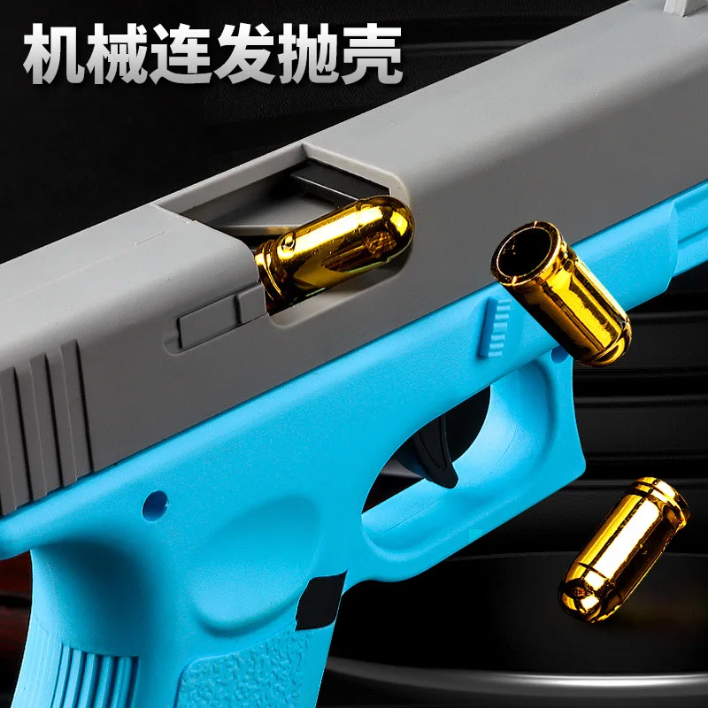 Pistolus ejection toy gun automatic back bore empty hanging soft bullet gun manual for children toy boys