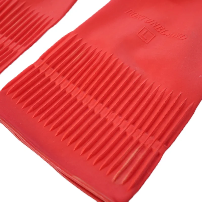 Long Cleaning Gloves Latex Household Kitchen Dishwashing Gloves Thickened Rubber Waterproof Gloves Luvas Guantes