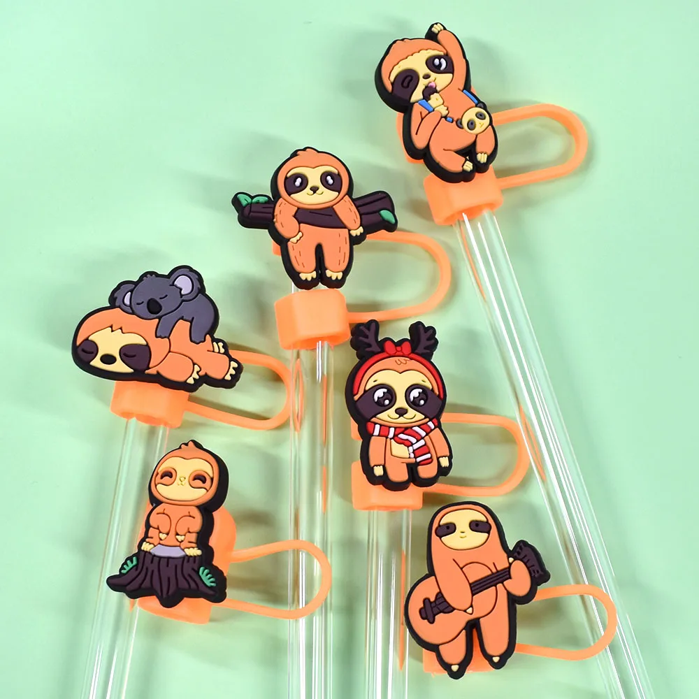 2024 New Product Ideas Pvc Custom Straw Topper For Tumblers Cute Bottle Straw Cover Wholesale Tumbler Accessories