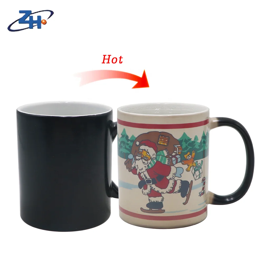 color change mug Exquisite quality sublimation blank ceramic coffee mugs ceramic 11oz glitter color change mug