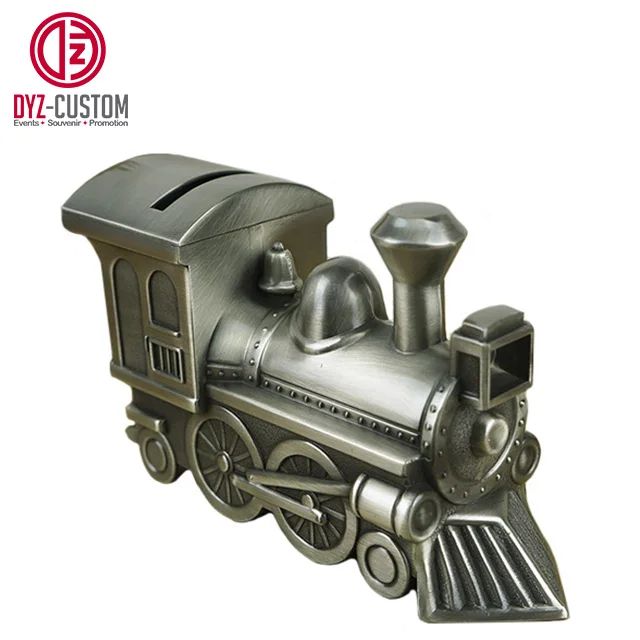 Train Locomotive Metal Piggy Bank Creative Birthday Gift Home Decoration
