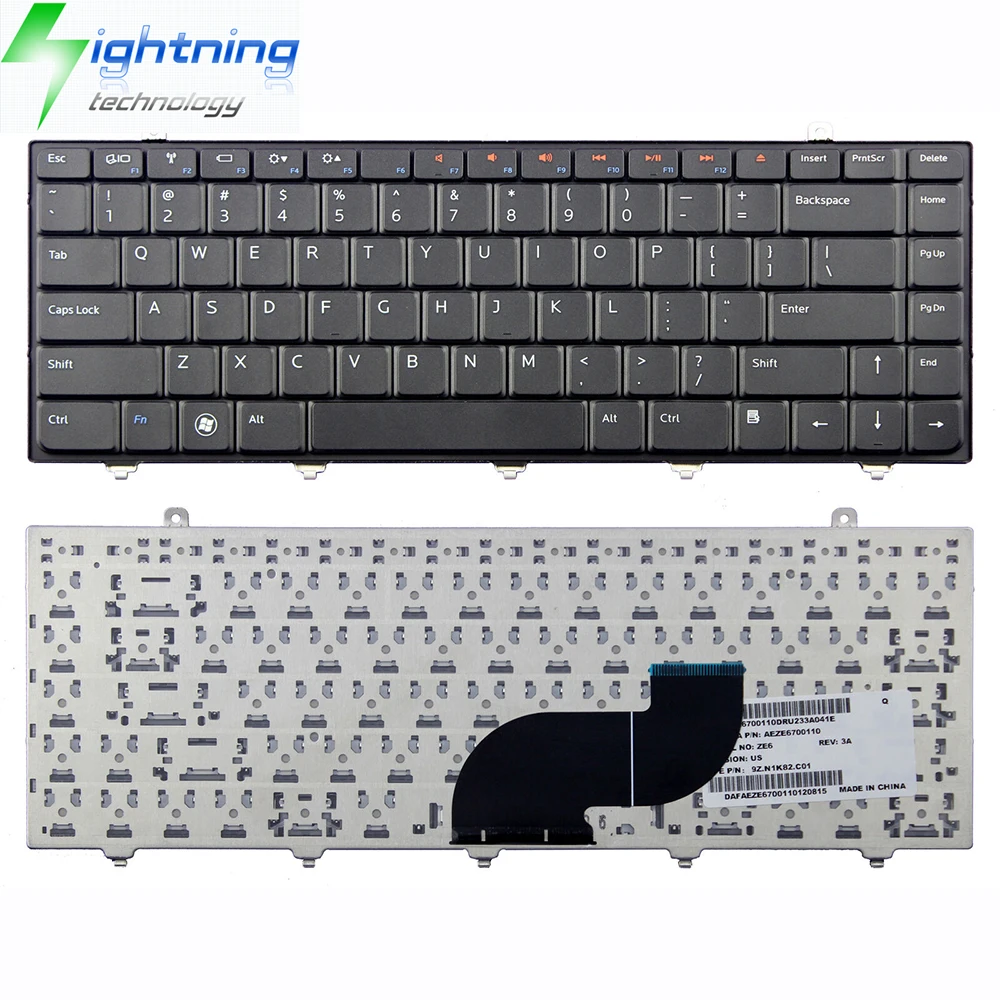 Original Genuine New Notebook Keyboard For Dell Laptop Keyboard Inspiron 14z 1470 15z 1570 14Z-1570 keyboard US black