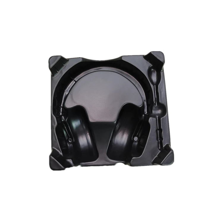 custom earphone container vacuum plastic packaging tray PVC blister for earphone