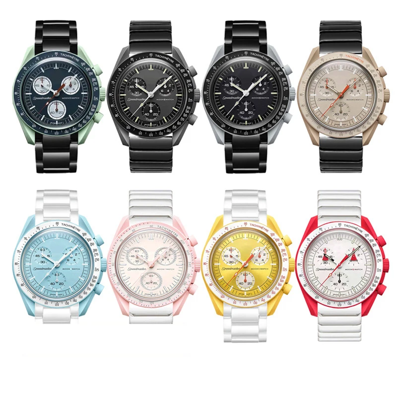 Ремешок керамический для часов Omega X Swatch, модный браслет с планетарным шарниром для наручных часов серии MoonSwatch, белый, 20 мм