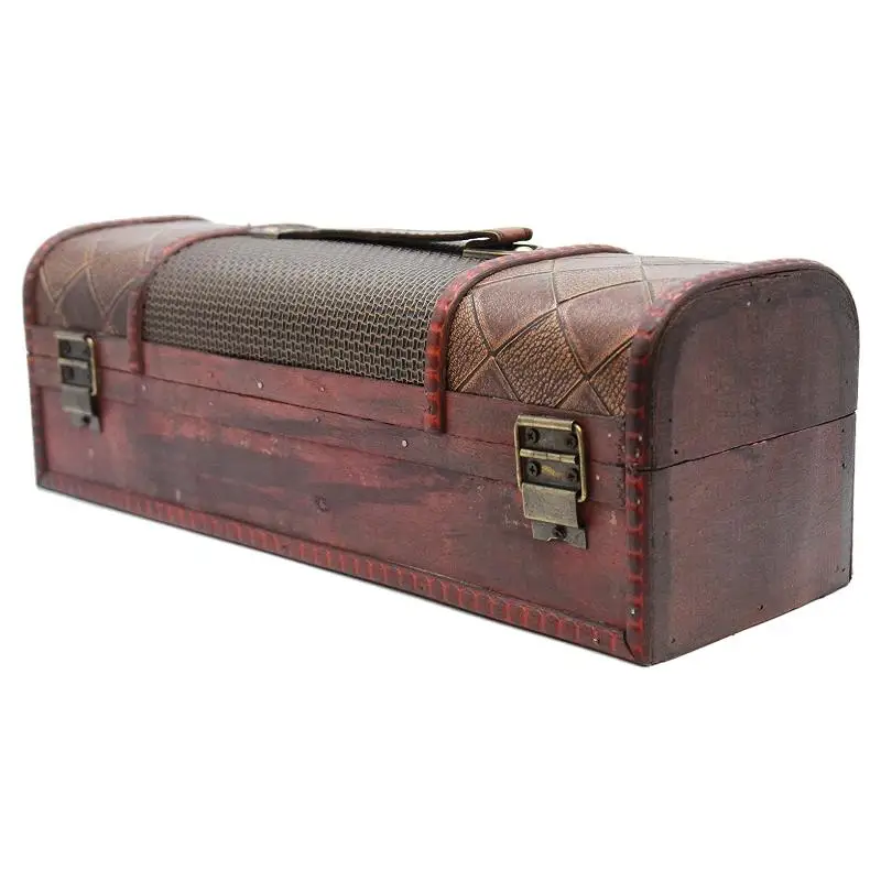 Customized Luxury Gift Wine Black Wood Box Vintage Wooden Box vintage wooden wine box