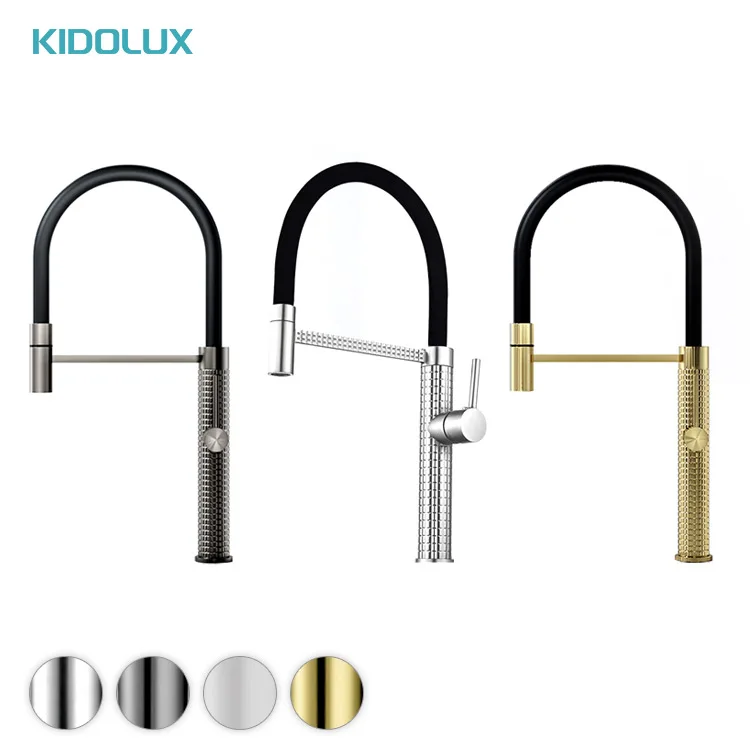 Кухонный смеситель Kidolux с выдвижным распылителем