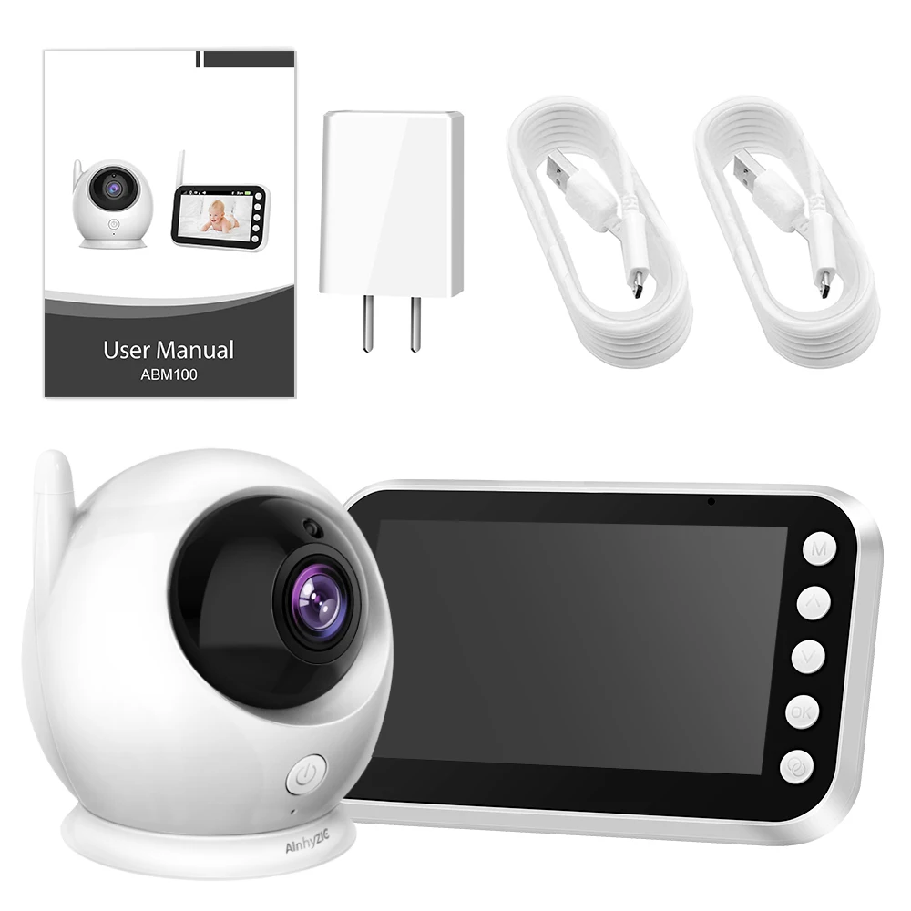 Музыкальная детская камера 720P с ИК ночным видением, устройство для умного дома, экран 4,3 дюйма, беспроводная видеоняня