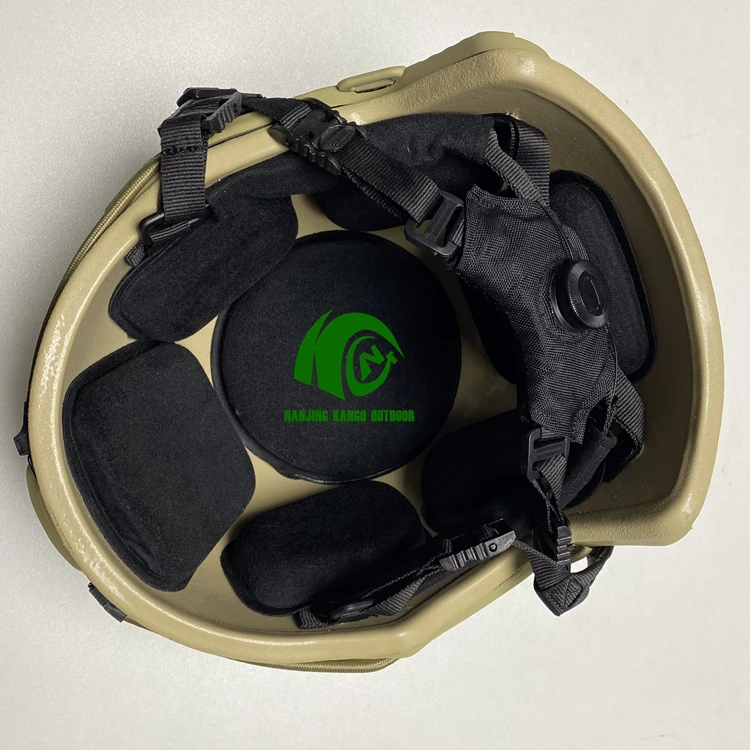 KANGO make Full Face Ballistic Tactical Helmet Gear Personal Defense Equipment ready to ship Safety PE ballistic safety helmet