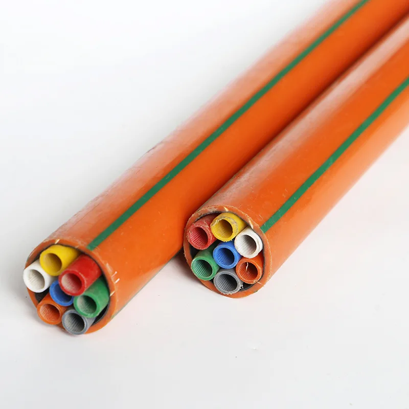 Free Sample HDPE Combined Tube Bundled Micro Duct 7 ways 10/8mm PE Sheath 1.7mm Direct Install