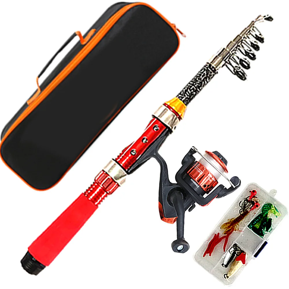 telescopic fishing rod and reel combo pen fishing rod