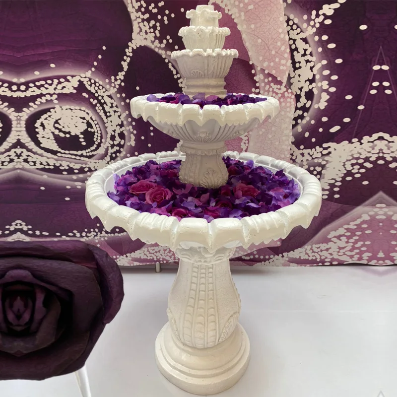 Customize White Stone Marble Flow Garden Water Marble Fountain Outdoor Garden Decoration Ornament Landscaping Product