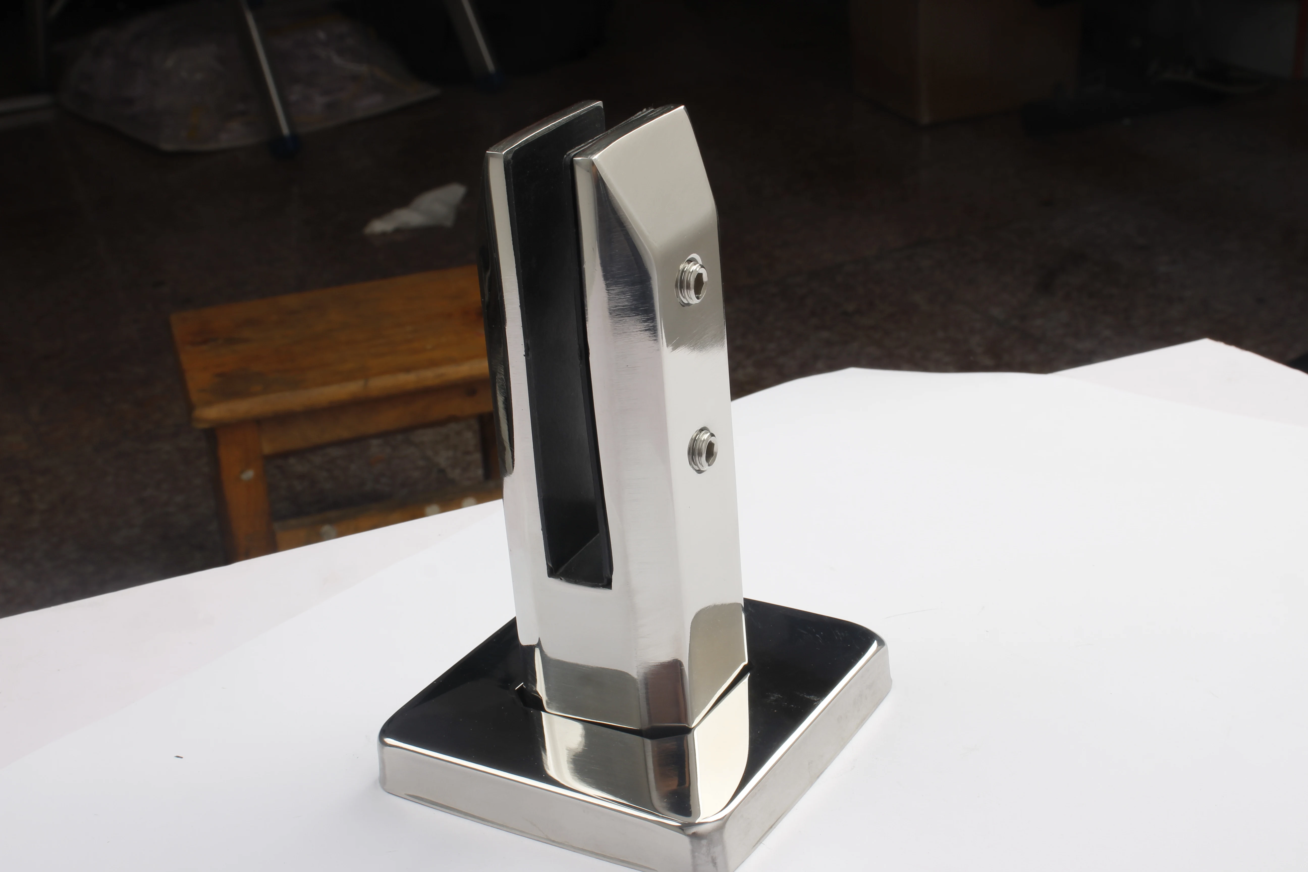 friction wall pool face mounted smart  home glass clamp balustrade stainless steel spigots