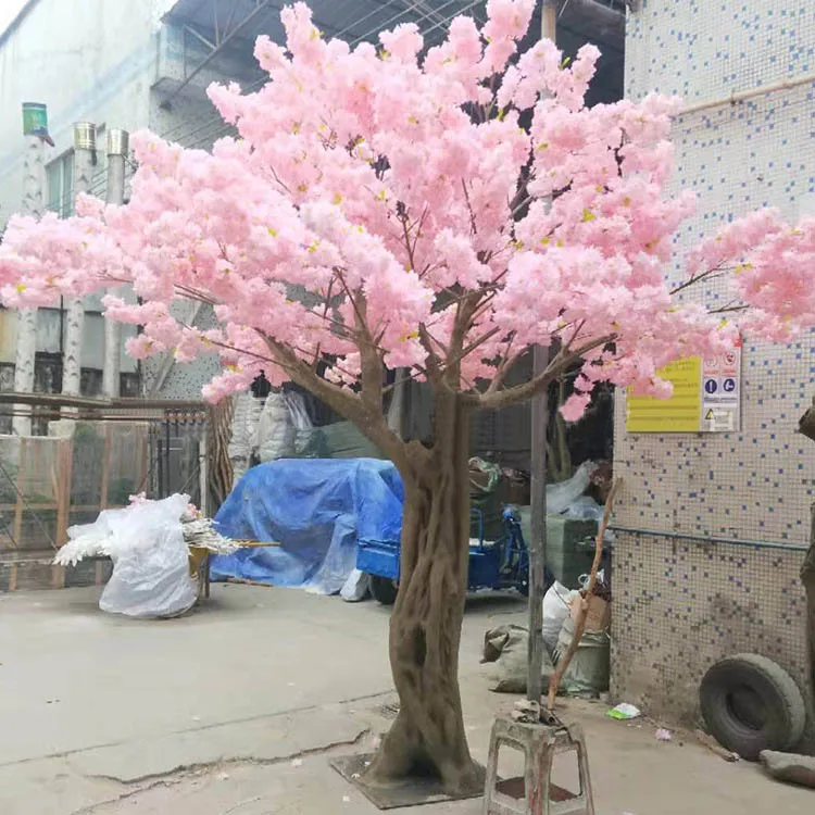 customized big Pink Artificial Cherry Blossom Tree Artificial Wedding Tree Wedding Table Centerpieces Outdoor Artificial Plant