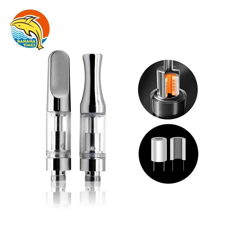 
OEM package New 510 Thread Cartridge Bananatimes 510 Glass Ceramic Coil C4 Cartridge Electric Cigarette 