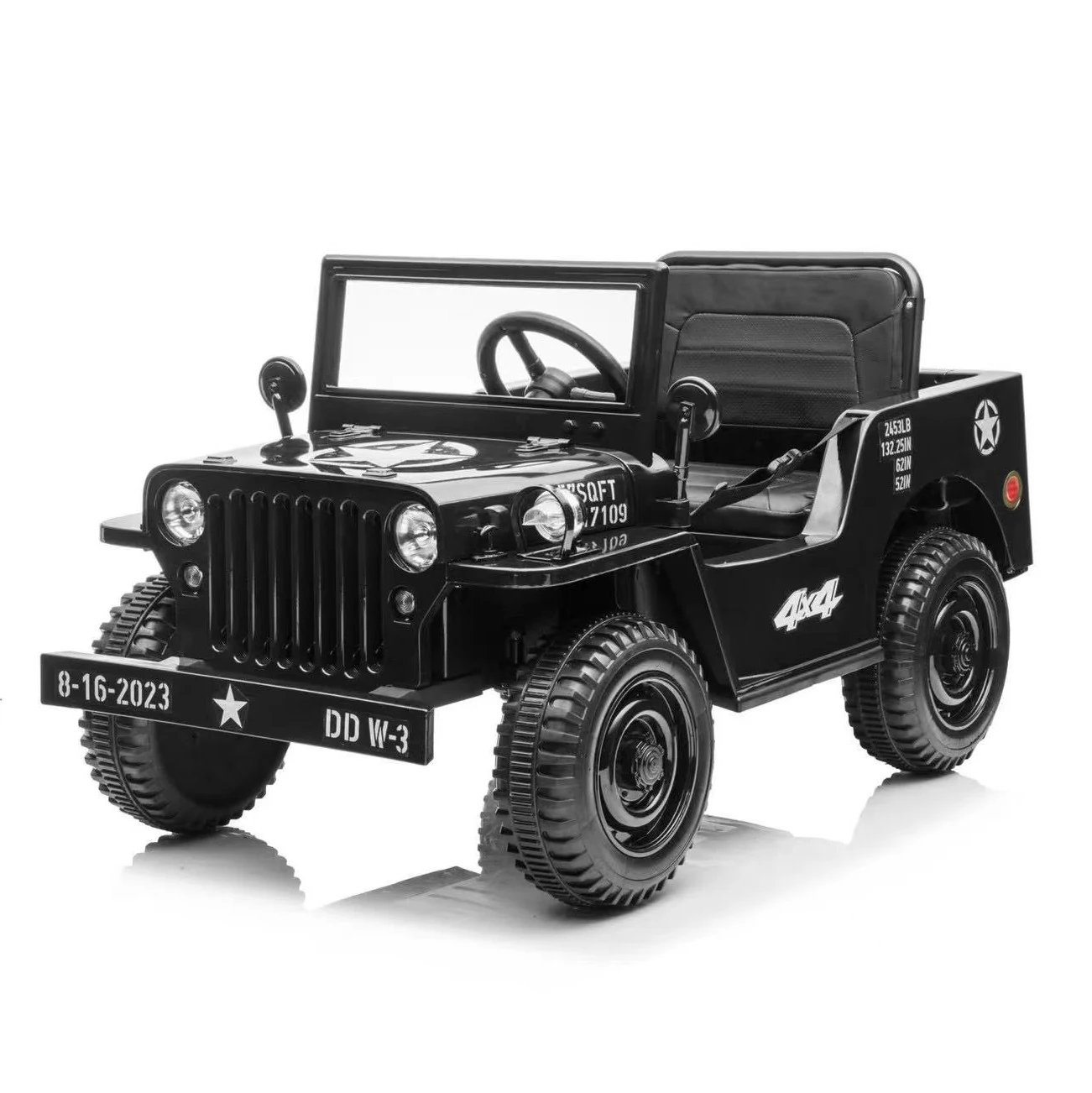 2021 New 12v kids ride on car small children electric toys with remote control army green
