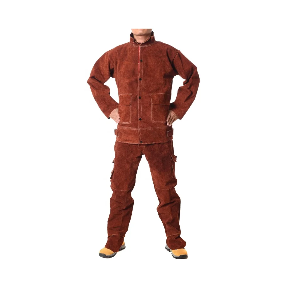 Heat Resistant Welding Suit Safety Equipment High Quality Strong Stitched Welding Pants