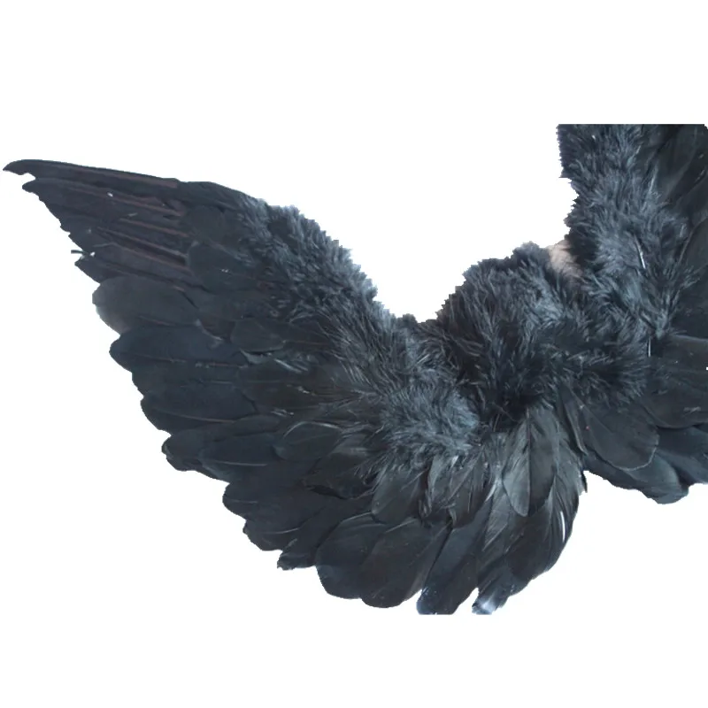 Event Decoration Craft Large Black Angel Wings Goose Feather