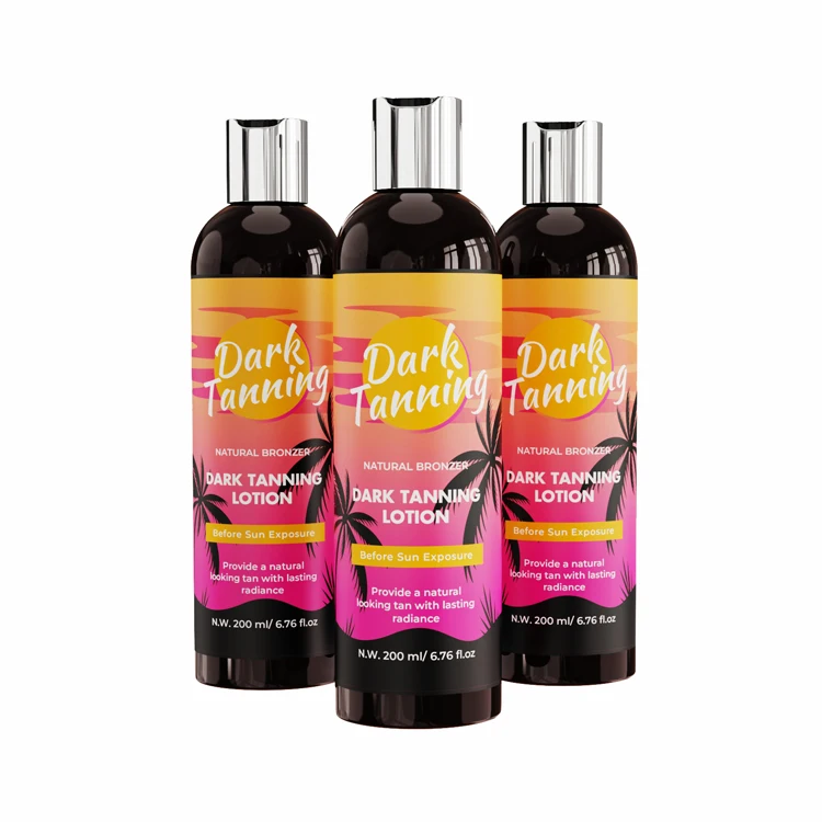 Vegan Indoor Sunless Self Tanning Lotion instant bronzer for tanning bed Gradual Tan Accelerator Oil for Darken