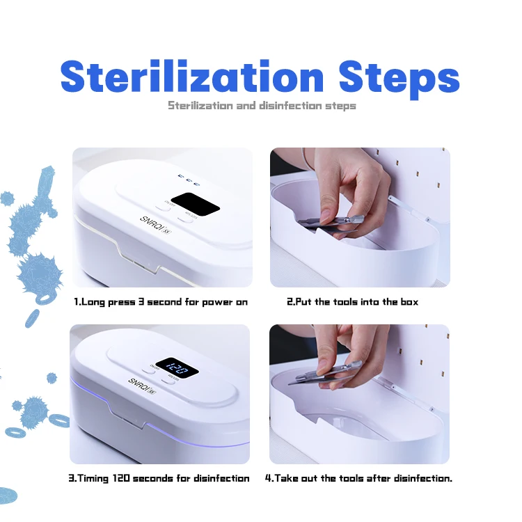 Wholesale portable uv sterilizers for salon nails beauty tools 8 uv light LED beads