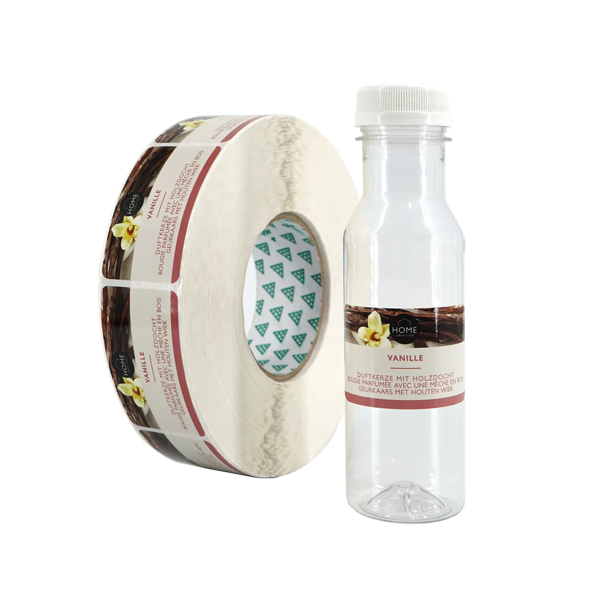 Custom Rectangle Self-Adhesive Label Roll Stickers Personalized for Industrial Craft Fruit Packing Air Shipment