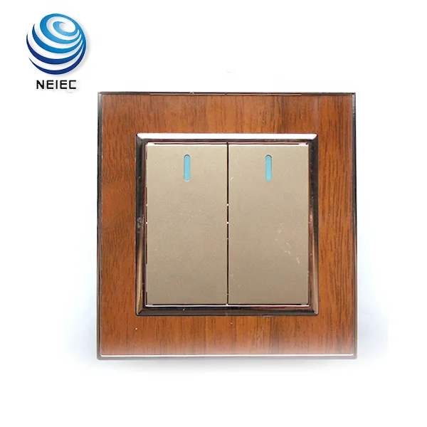 Wooden frame Large button wall switch socket