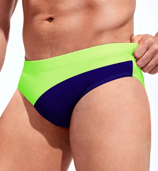Stripe Design Custom Printing Sexy Men Swim Briefs Male Swimming Trunks Beach Swimwear Bikini Briefs For Men