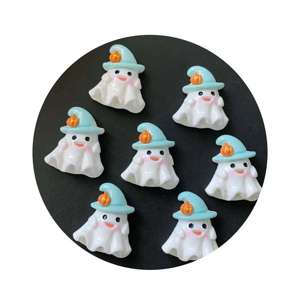 Factory Wholesale Phone Case Cream Glue DIY Decoration Charms Halloween Ghost Flatback Resin Cabochons
