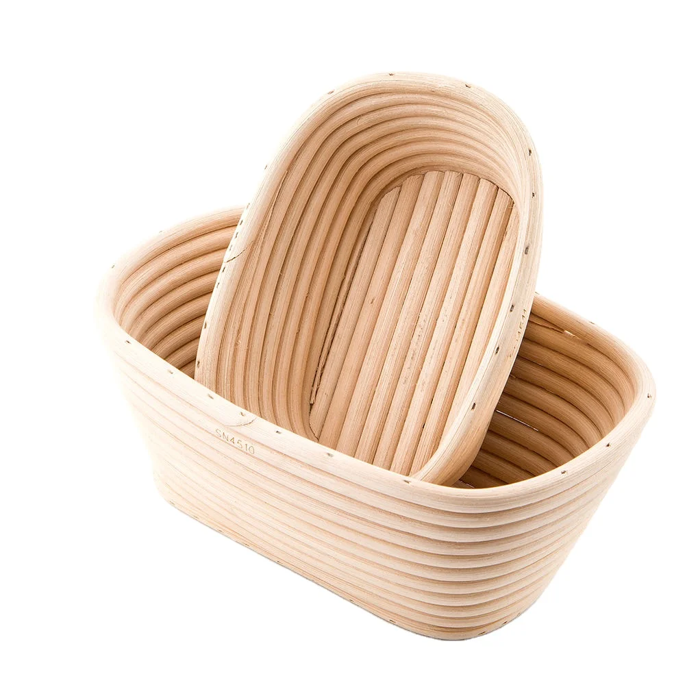 Vietnamese Fermented Rattan Bowl Country Oval Bread Basket Rattan Woven Storage Basket