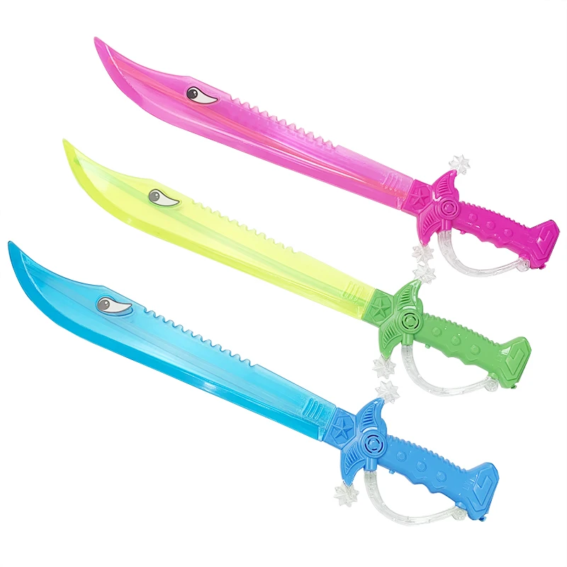 Halloween character masquerade safe non-toxic plastic color battery light shark knife