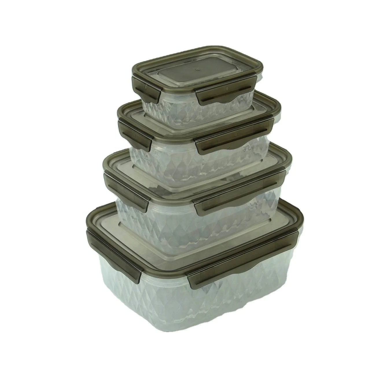 100% Food Grade Container Box Plastic Transparent Storage