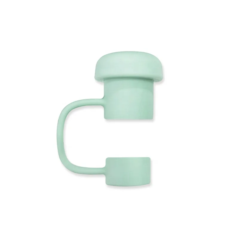 2024 New Products Food-grade Charm Silicone Straw topper Boot Soft Eco-friendly Mushroom Silicone Dust-proof Straw Cover Topper