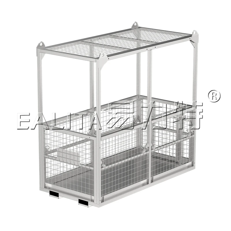 Yellow Painted Steel Crane Cage with Roof M-WP-NC2R